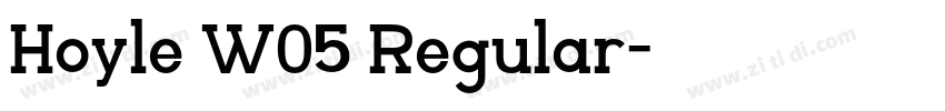 Hoyle W05 Regular字体转换